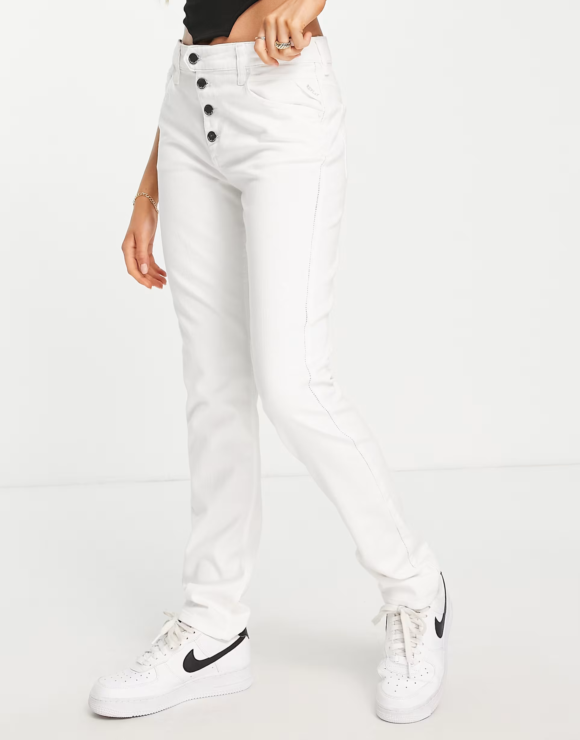Replay Womens Rajna Skinny Jeans in Natural White In White