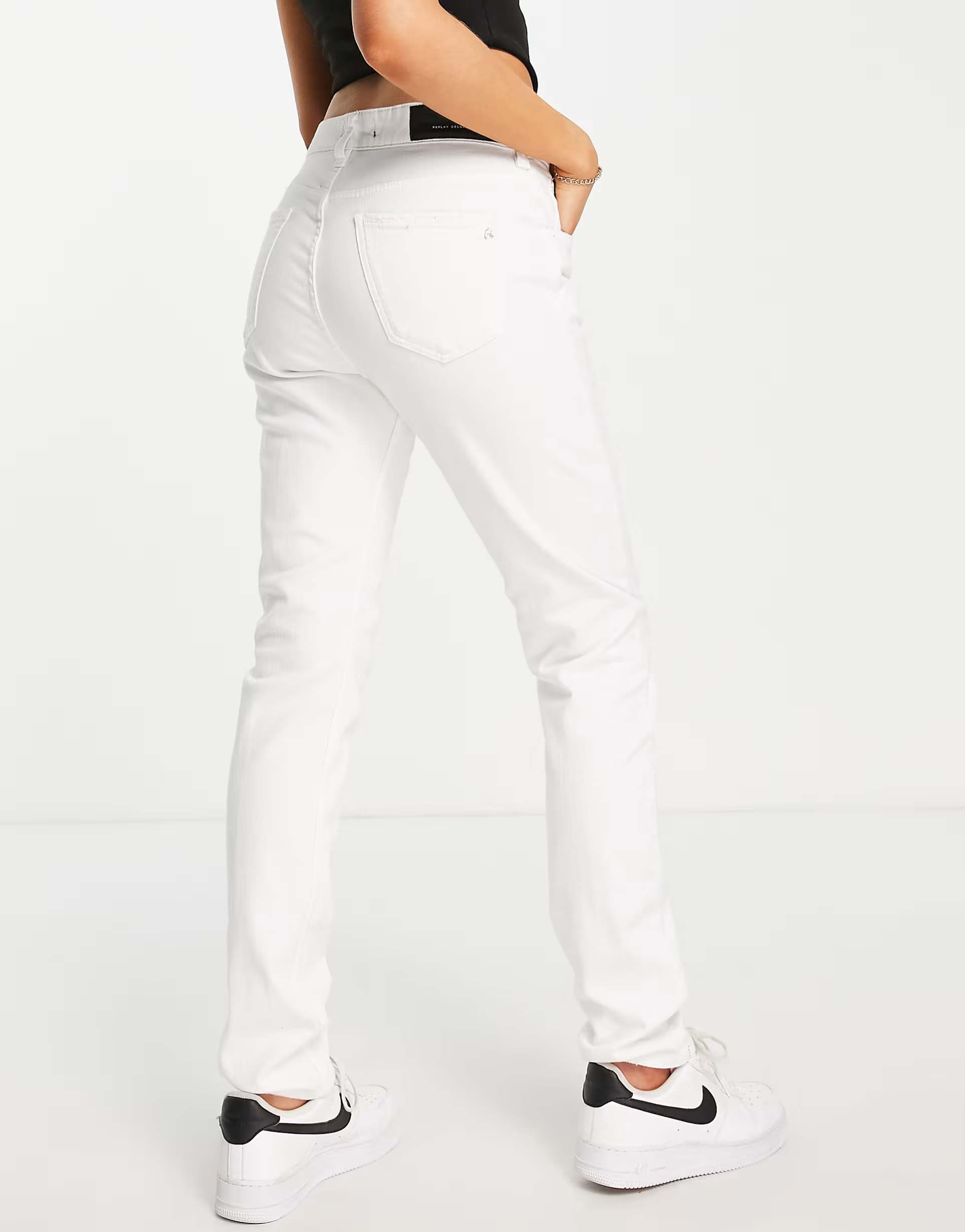 Replay Womens Rajna Skinny Jeans in Natural White In White