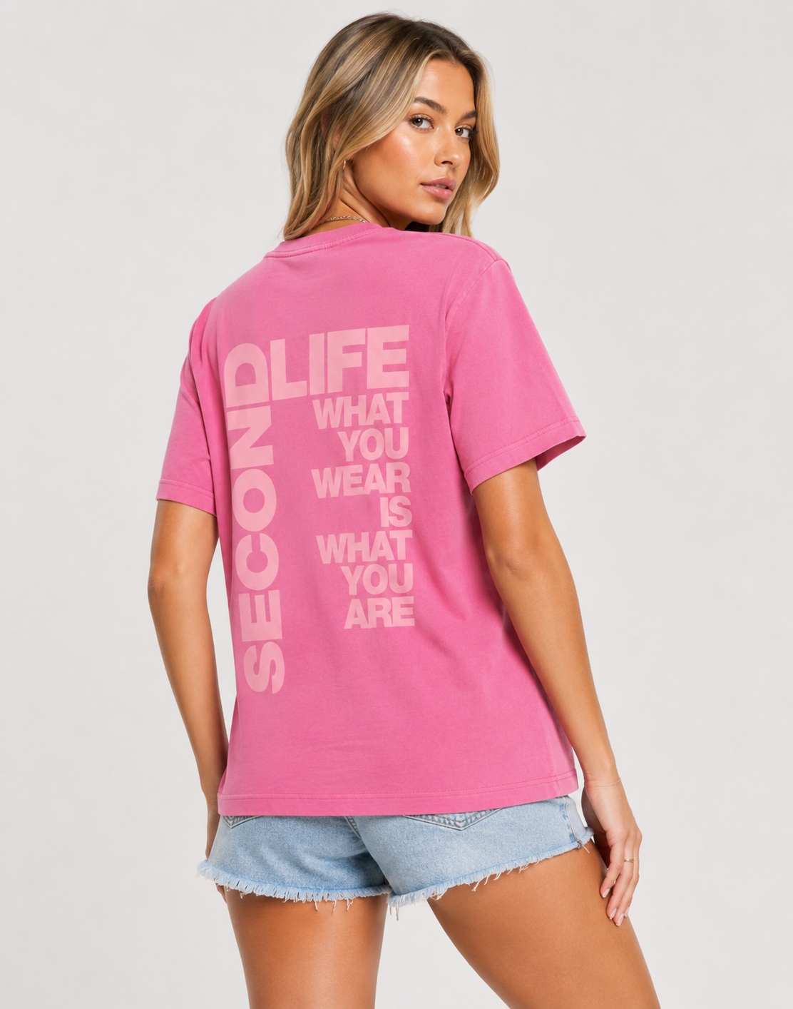 Replay Womens Logo T-Shirt in Bright Fuchsia