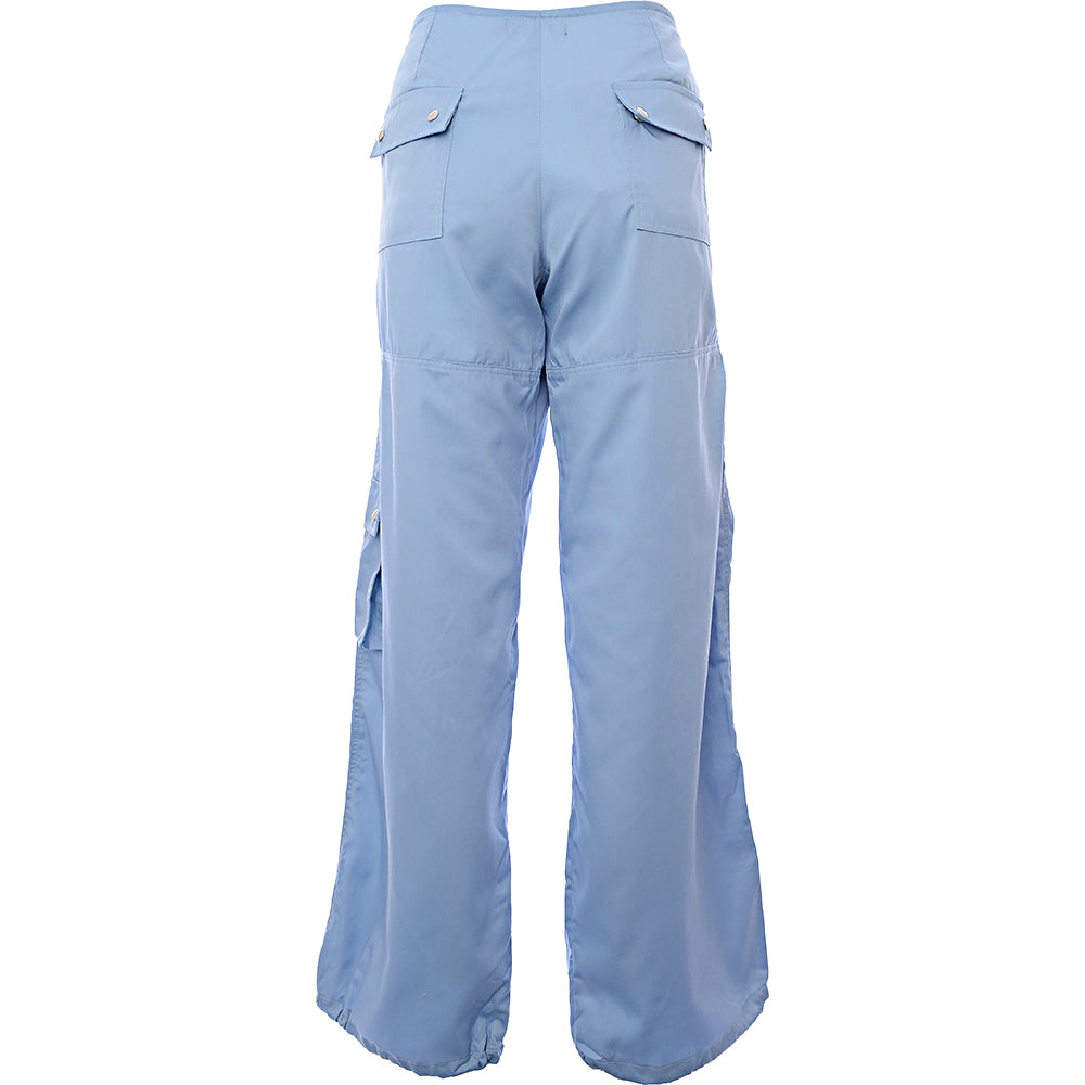 Motel Women's Blue Y2K Low Rise Cargo Trousers