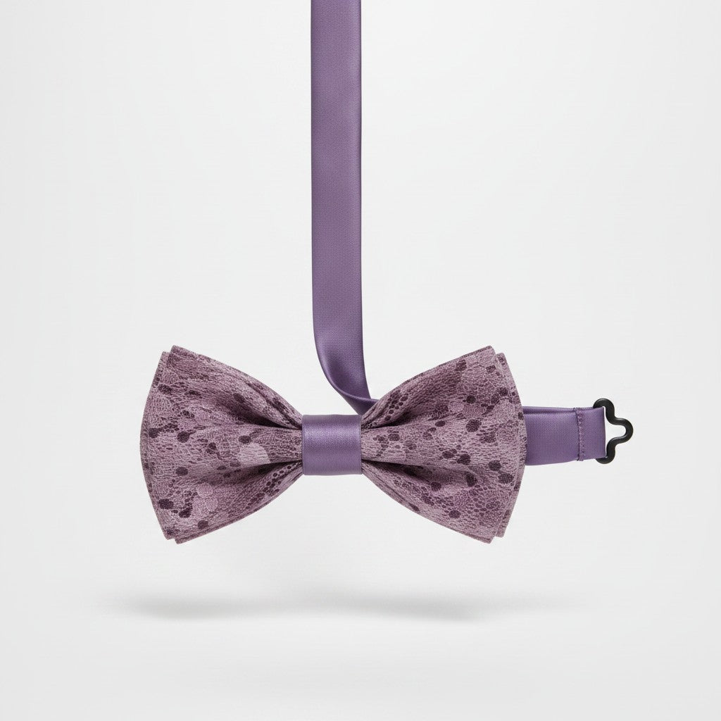 Devils Advocate Mens Lace Tie Bow In Purple