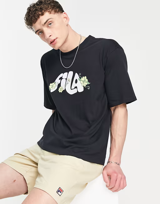 Fila Mens Oversized T-Shirt in Black