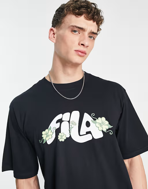 Fila Mens Oversized T-Shirt in Black