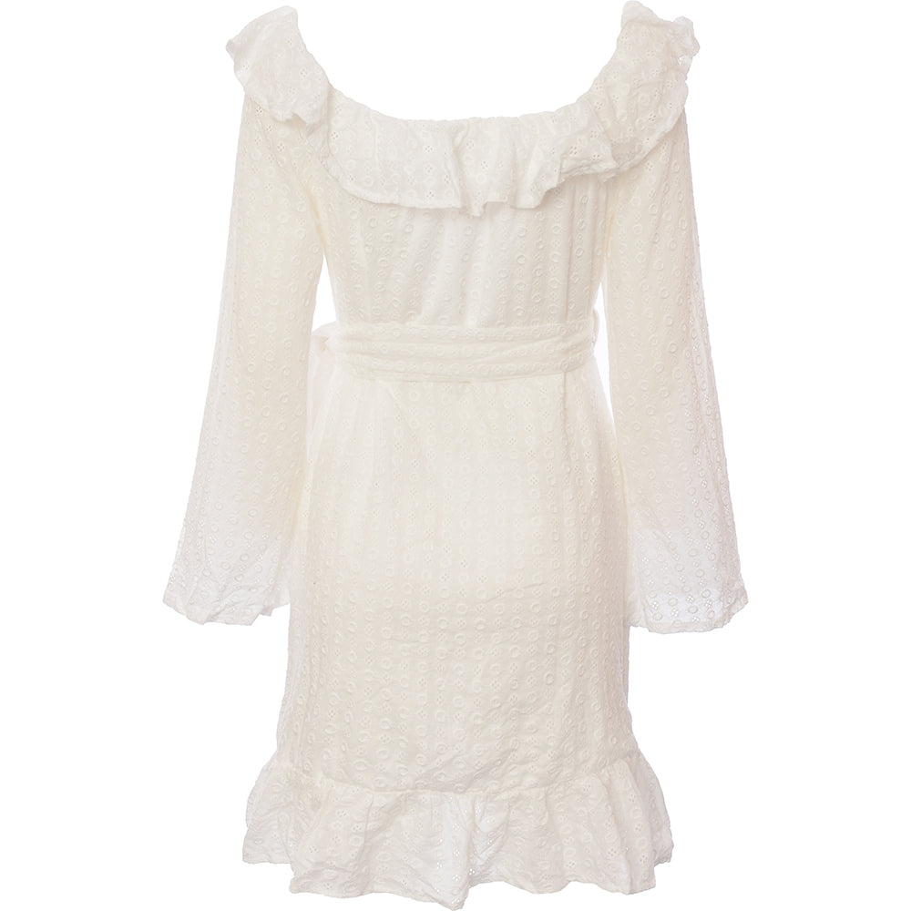 In The Style x Jac Jossa Women's Lace Frilly Bardot Dress