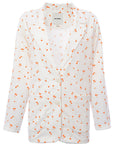 Monki Women's White Blossom Print Co-ord Blazer