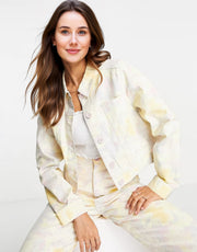 Monki Womens Pastel Tie Dye Co-Ord Jacket In Multi
