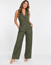 TRENDYOL Womens Tailored Jumpsuit in Khaki