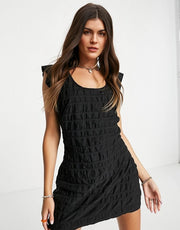 Weekday Womens Scoop Neck Racer Back Mini Dress In Black