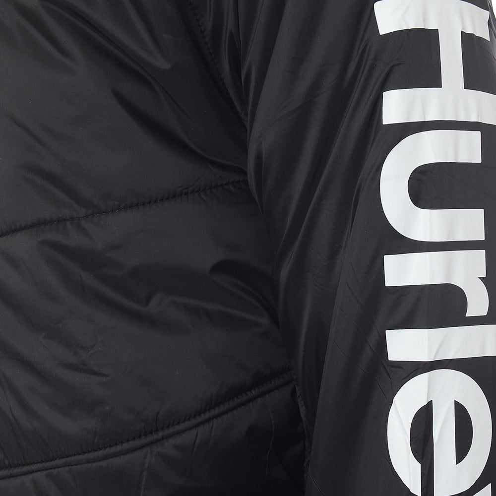 Hurley Men's Black and Grey Portage Puffer Jacket