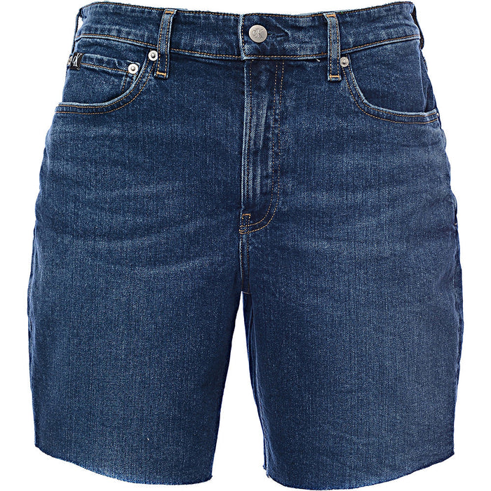 Calvin Klein Jeans Mens Dark Wash Mid Thigh Denim Shorts