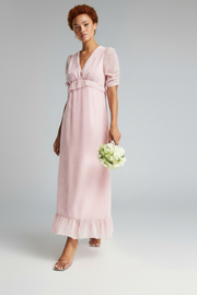 Blume Bridal Womens Chiffon Maxi Dress In Light Pink