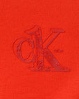 Calvin Klein Jeans Women's Red CK1 Logo Rib Bodysuit