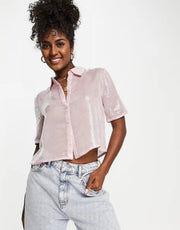 & Other Stories Womens Sequin Shirt In Pink