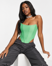 Trendyol Womens Corset Top In Green