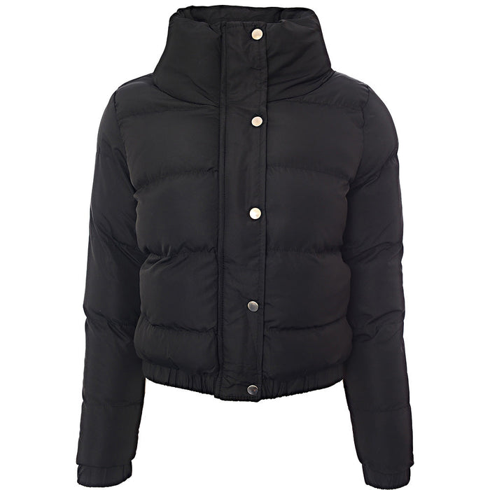 Brave Soul Petite Women's Puffer Jacket in Black