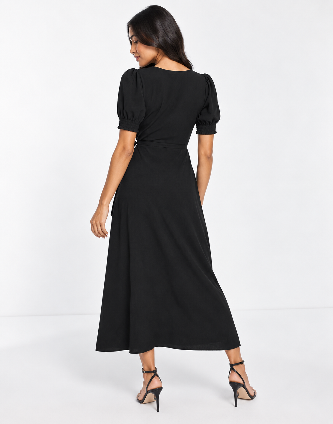 The Frolic Womens Beach Wrap Dress In Black