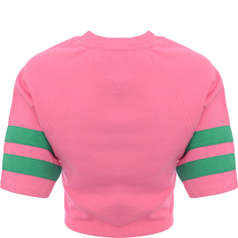 Tommy Jeans Womens Short Sleeve Sweatshirt in Pink