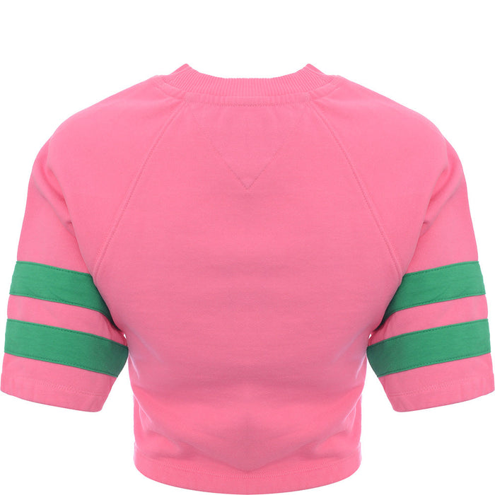 Tommy Jeans Womens Short Sleeve Sweatshirt in Pink