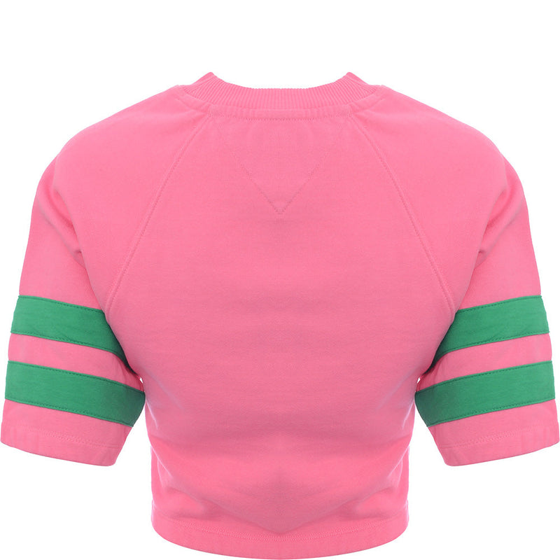 Tommy Jeans Womens Short Sleeve Sweatshirt in Pink