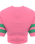 Tommy Jeans Womens Short Sleeve Sweatshirt in Pink