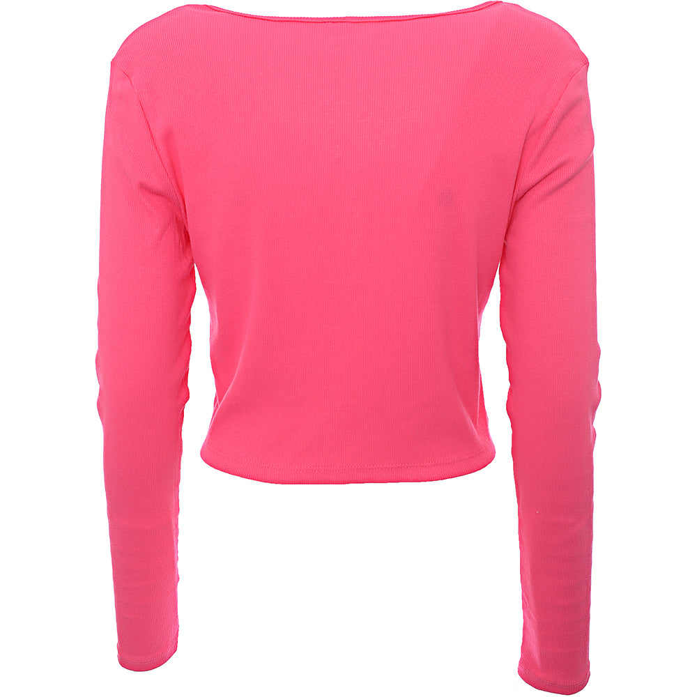 Fire & Glory Womens Bright Pink Chunky Knit Cardigan