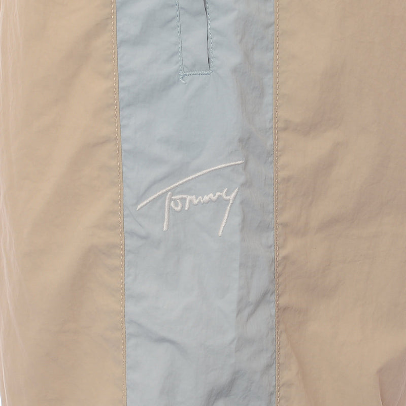 Tommy Jeans Mens Nylon Blend Joggers in Beige