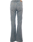 Weekday Womens Light Blue Slit Cotton Blend Jeans