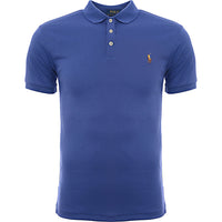 Polo Ralph Lauren Mens Pima Cotton Polo Slim Fit with Multi Pony Logo in Navy