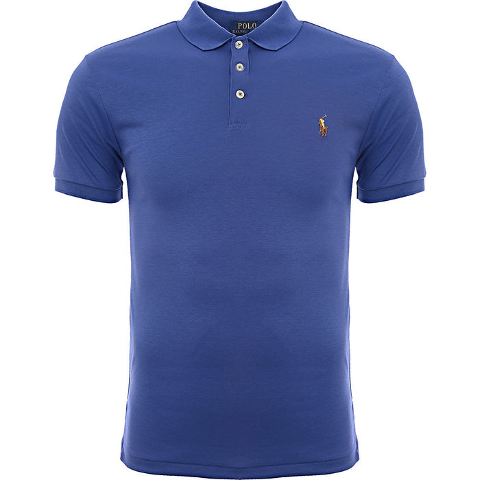 Polo Ralph Lauren Mens Pima Cotton Polo Slim Fit with Multi Pony Logo in Navy