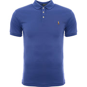 Mens Polo Ralph Lauren Pima Cotton Polo Slim Fit With Multi Pony Logo in Navy
