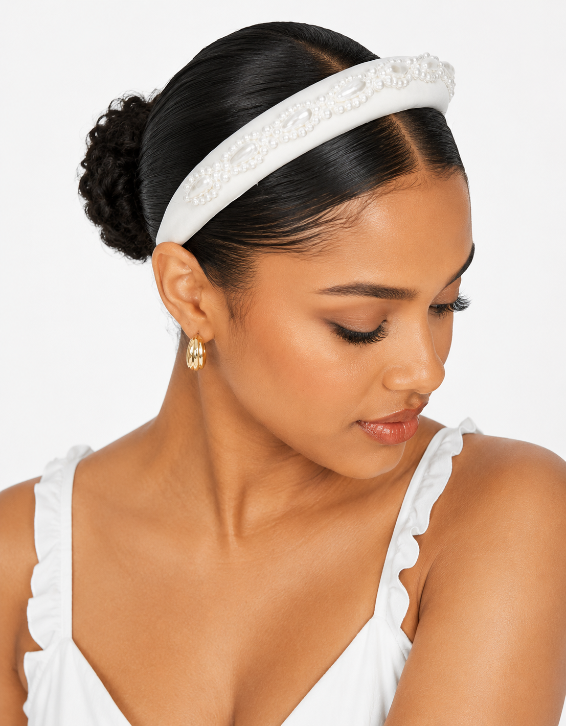 Sister Jane Womens Bridal Pearl Headband In White