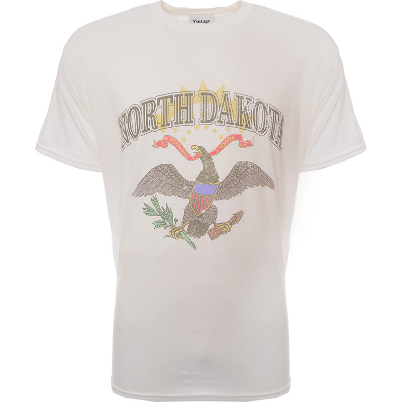 Vintage Supply Mens White North Dakota Collegiate T-Shirt