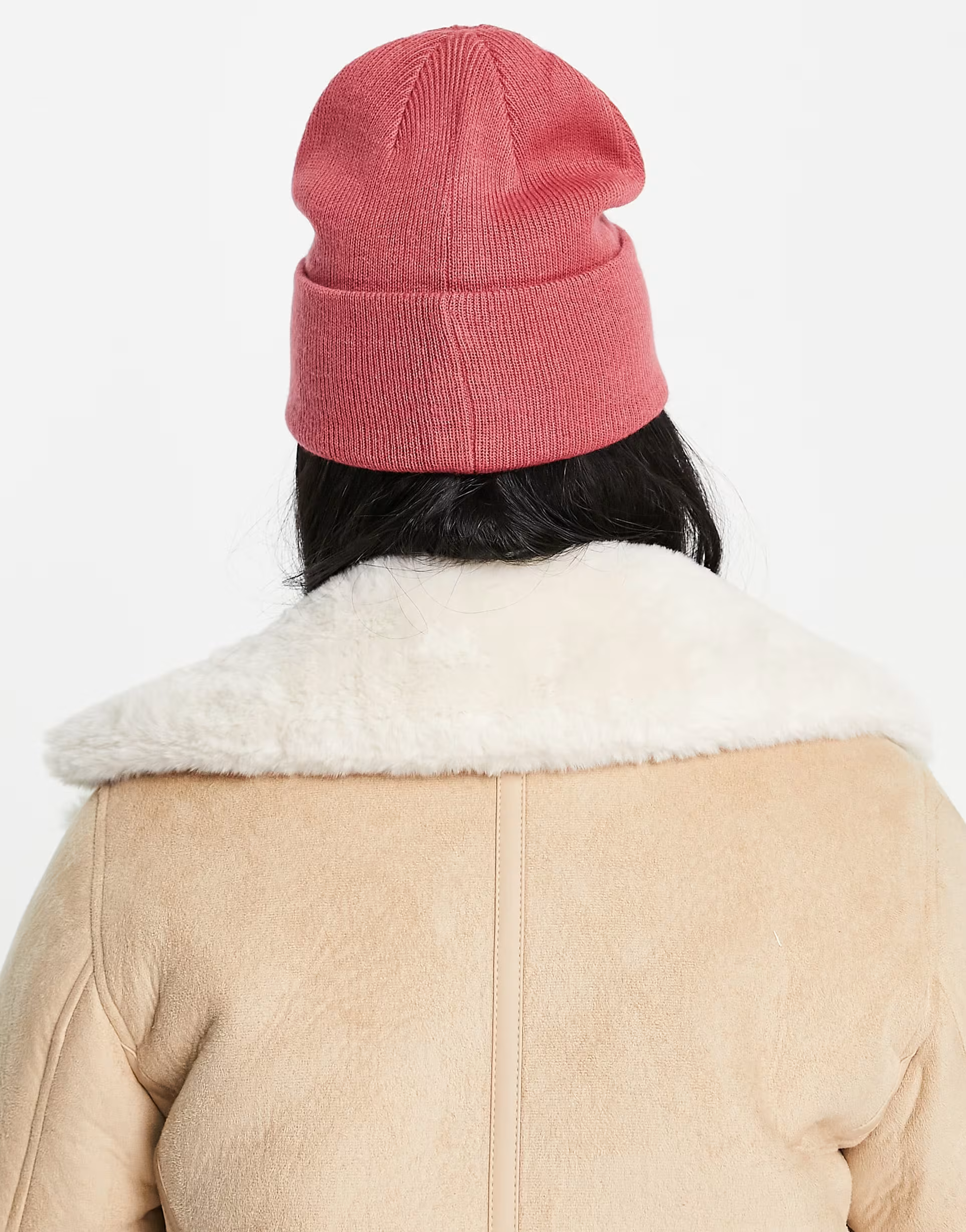 Vai21 Womens Logo Knitted Beanie In Red