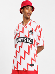 Lovers FC Mens Lover's Diamonds Jersey T-Shirt in Red/White