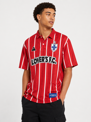 Lovers FC Mens Lover's Pinstripe Jersey T-Shirt In Red