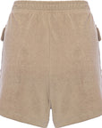 Calvin Klein Womens Cream Terry High Waist Short