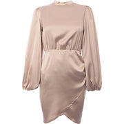 Flounce London Women's Balloon Sleeve Wrap Mini Dress