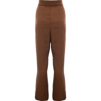 Heartbreak Womens Brown Crinkle Fit and Flare Trousers Co-Ord