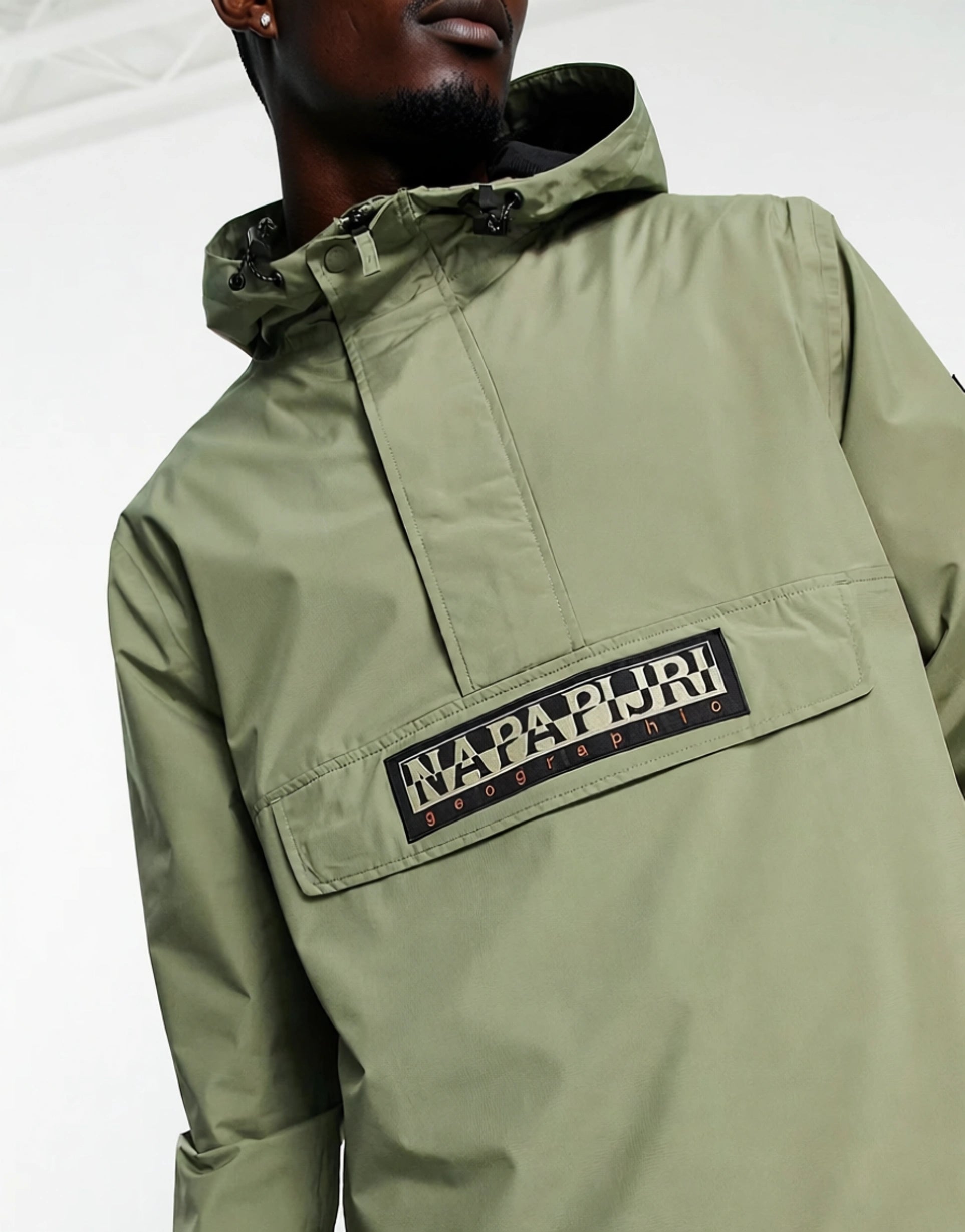 Napapijri Mens Freerunner Jacket in Khaki In Green