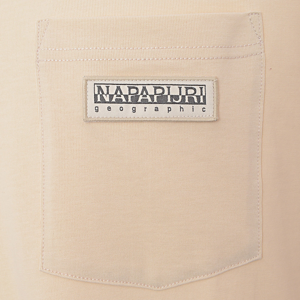 Napapijri Mens Off White Morgex Pocket Long Sleeve T-Shirt – Sale Lab UK