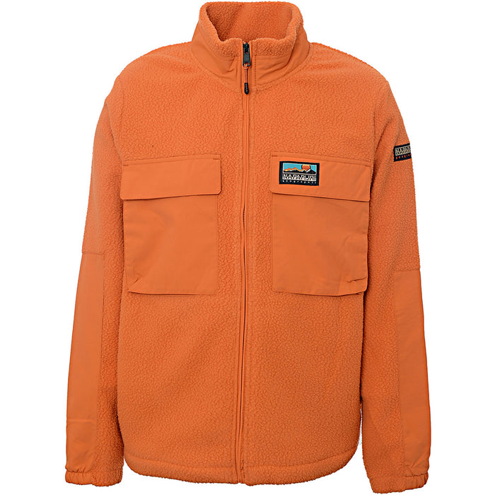 Napapijri Men's Orange T-Step Full Zip Fleece
