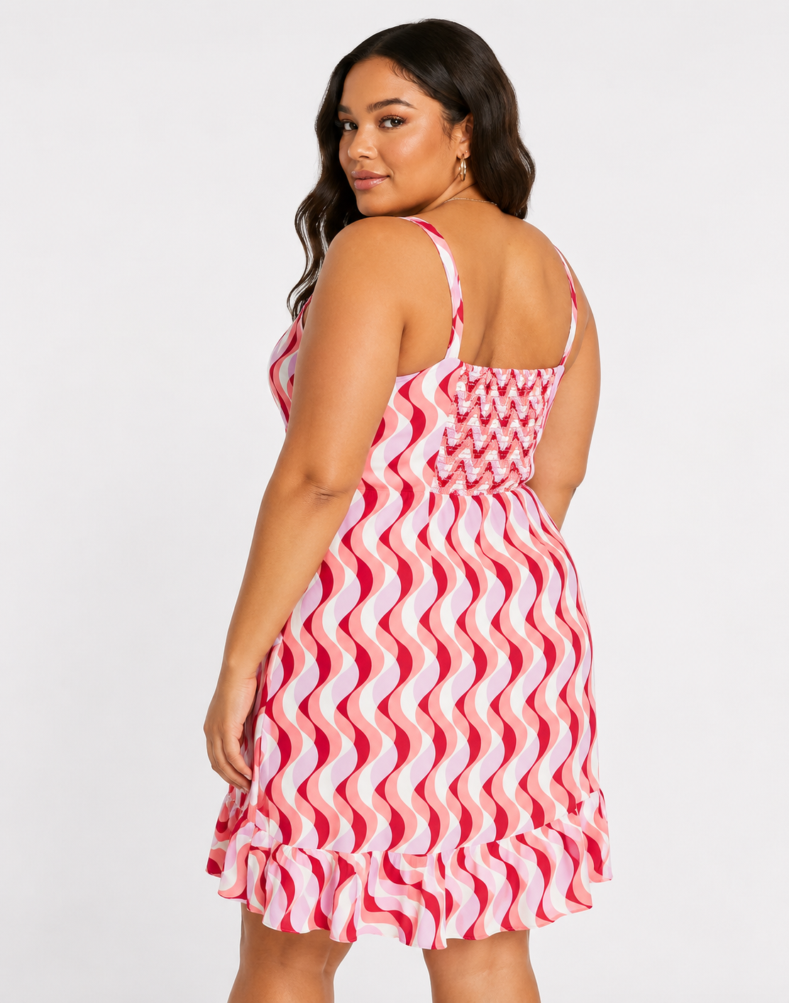 Nobody's Child Plus Womens Lucia Swirl Print Mini Dress In Pink