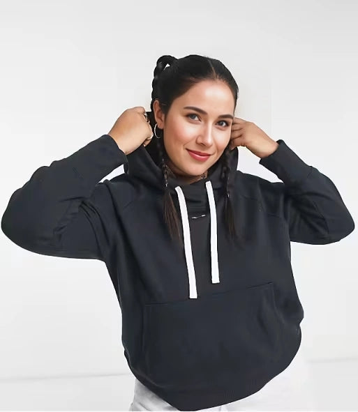 Under Armour Womens Plus Rival Fleece Hoodie In Black