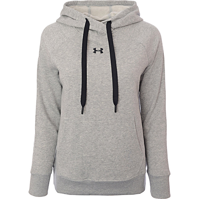 Under Armour Women's Rival Fleece Hoodie in Grey