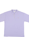 Farah Men's Lilac Costello Zip Cotton Polo Shirt