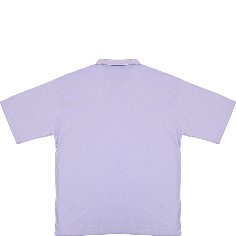 Farah Men's Lilac Costello Zip Cotton Polo Shirt