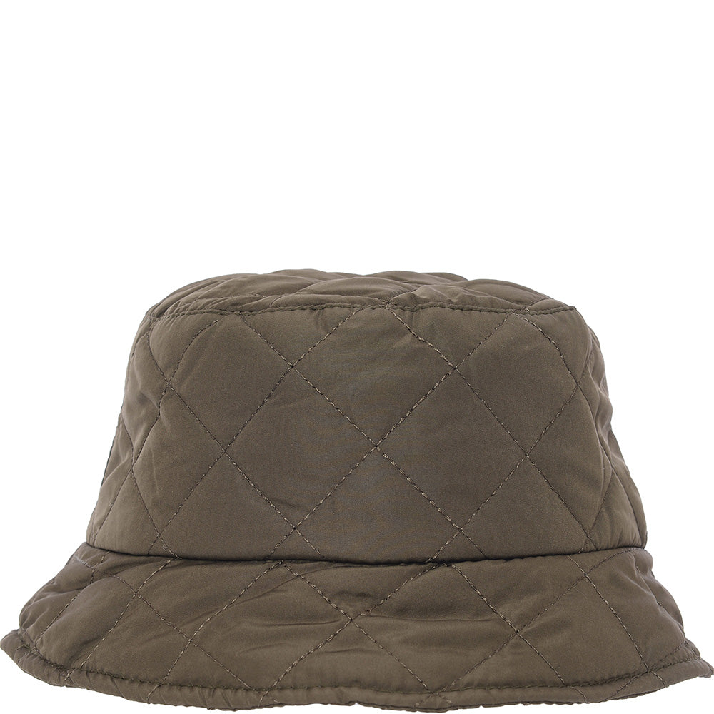 SVNX Mens Green Quilted Nylon Bucket Hat