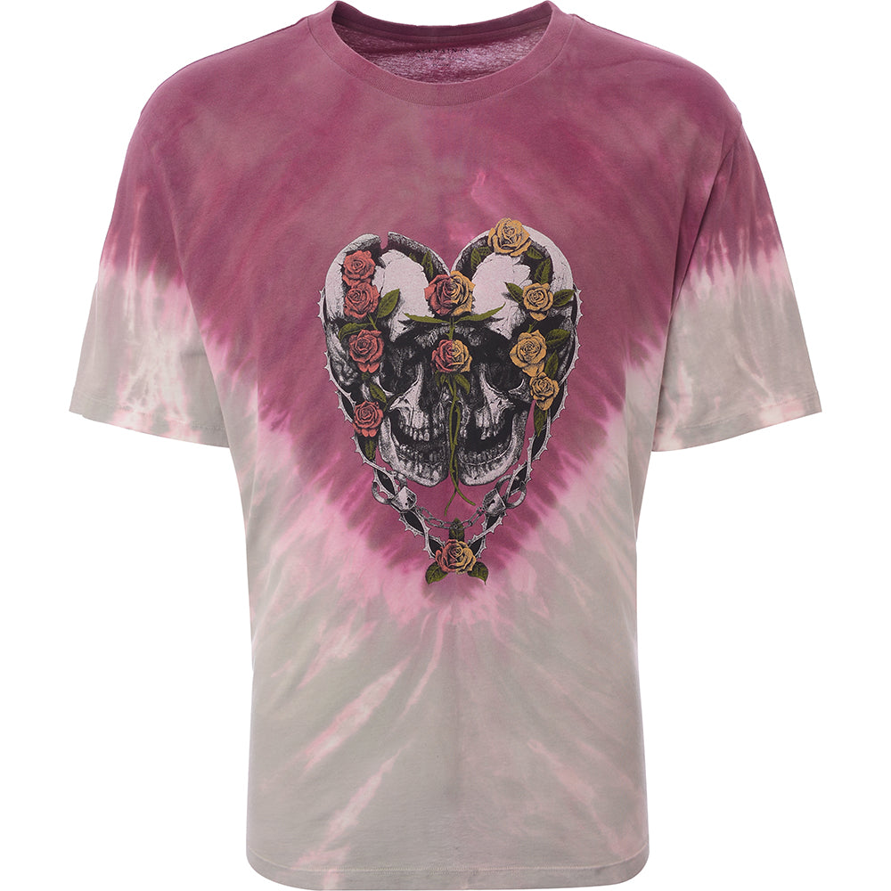 AllSaints Men's Pink Danny Heart Logo T-Shirt