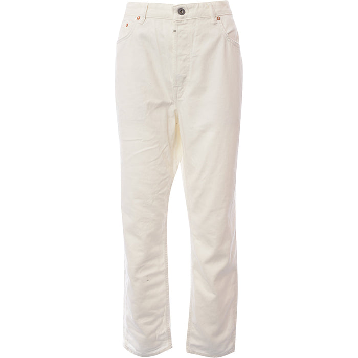 AllSaints Mens Jack Cropped Tapered Jeans in White