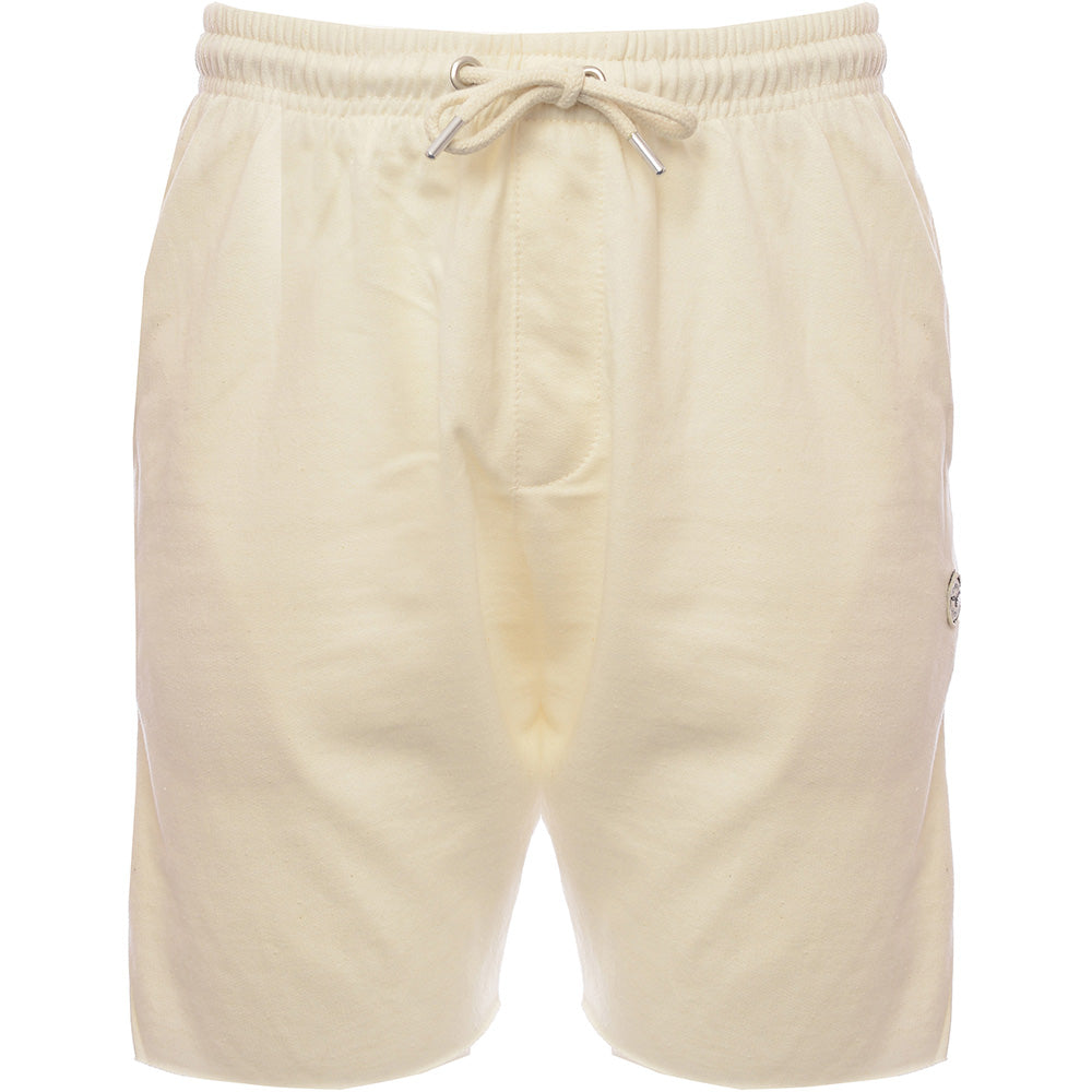 Le Breve Mens Cream 2 Pack Raw Edge Jersey Shorts